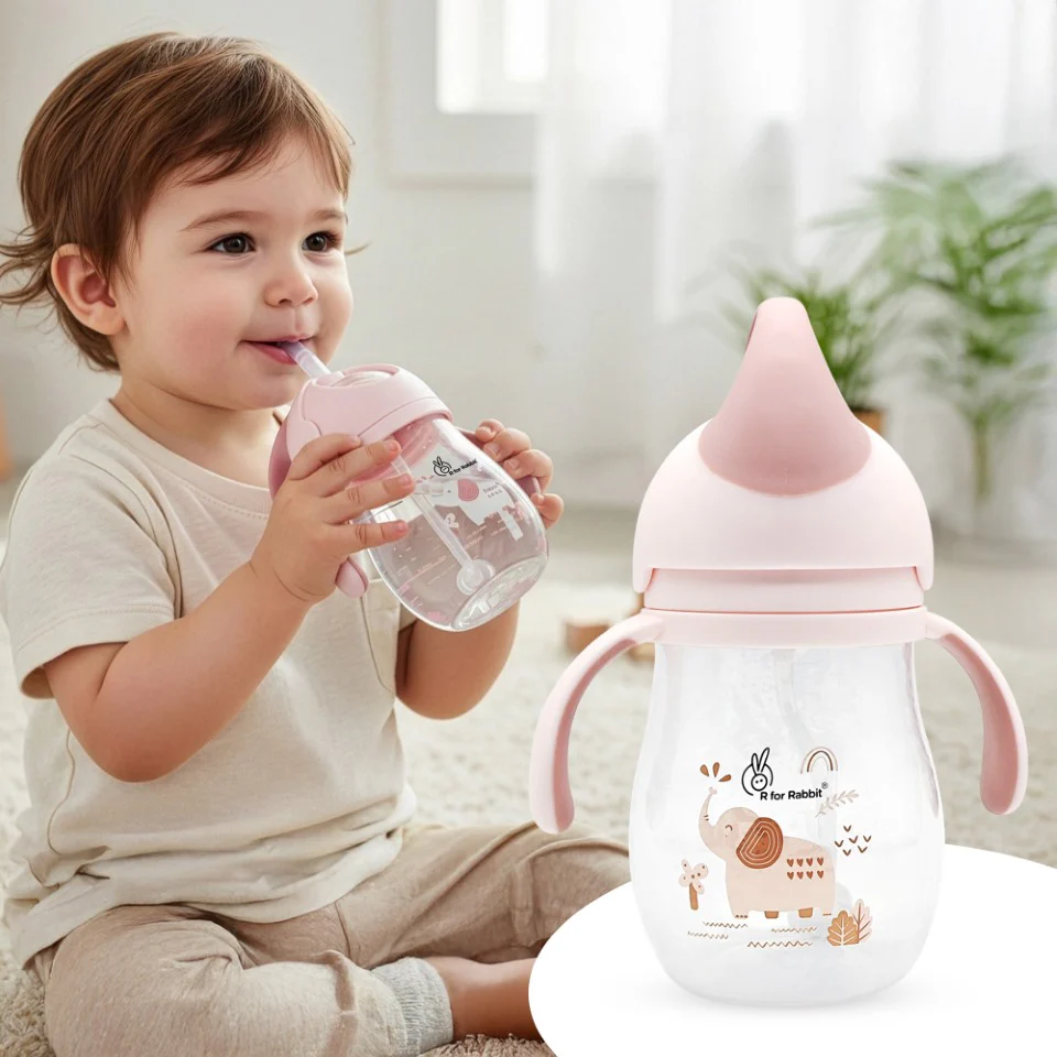Trunky Baby Straw Sipper Bottle 320ml With Safe BPA free PP Material - Image 7
