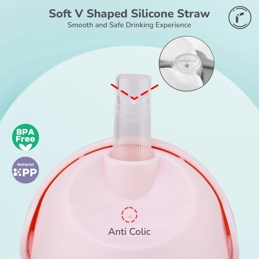 Trunky Baby Straw Sipper Bottle 320ml With Safe BPA free PP Material - Image 8