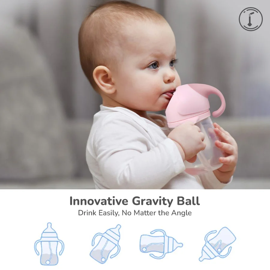 Trunky Baby Straw Sipper Bottle 320ml With Safe BPA free PP Material - Image 9
