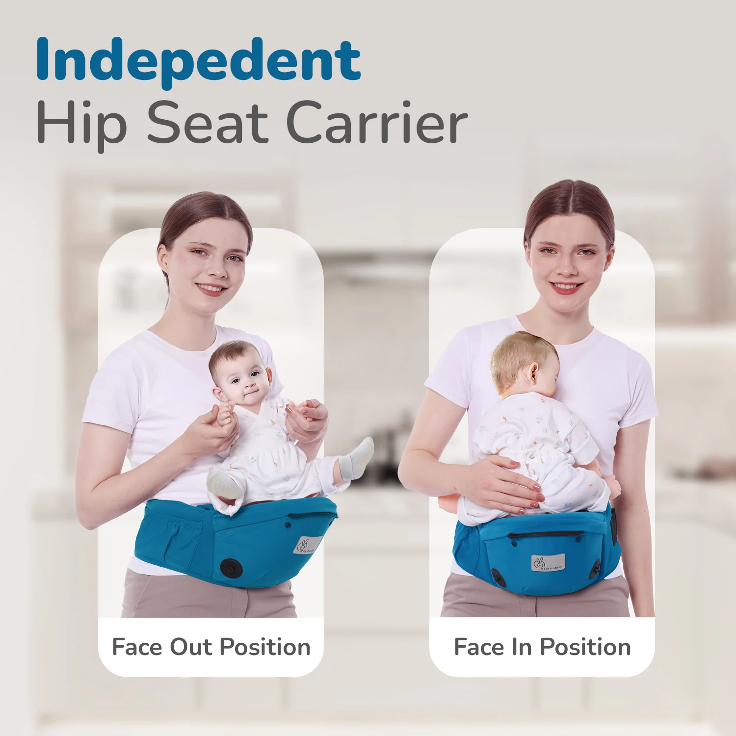 Upsy Daisy Cozy Ergonomic 5-in-1 Hip Sit Baby Carrier for All-Day Comfort - Image 12