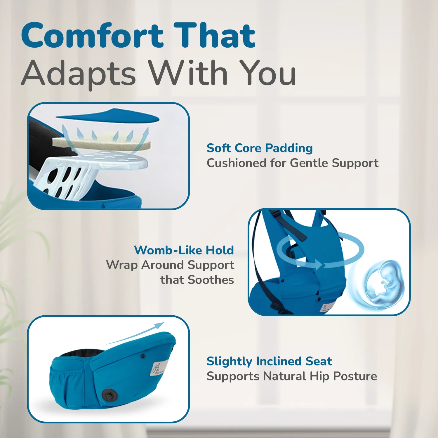Upsy Daisy Cozy Ergonomic 5-in-1 Hip Sit Baby Carrier for All-Day Comfort - Image 17