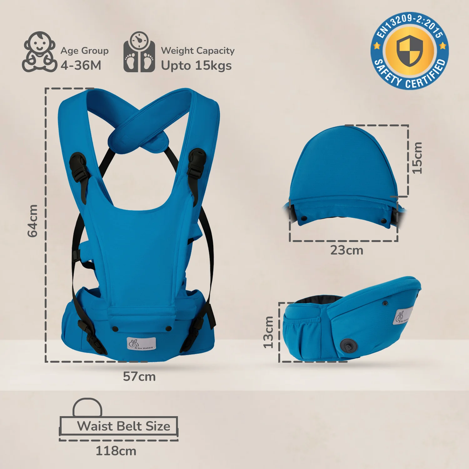 Upsy Daisy Cozy Ergonomic 5-in-1 Hip Sit Baby Carrier for All-Day Comfort - Image 18
