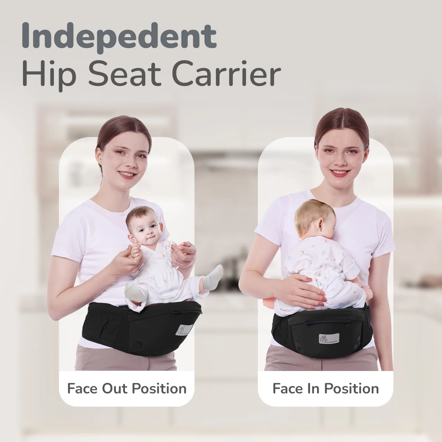 Upsy Daisy Cozy Ergonomic 5-in-1 Hip Sit Baby Carrier for All-Day Comfort - Image 2