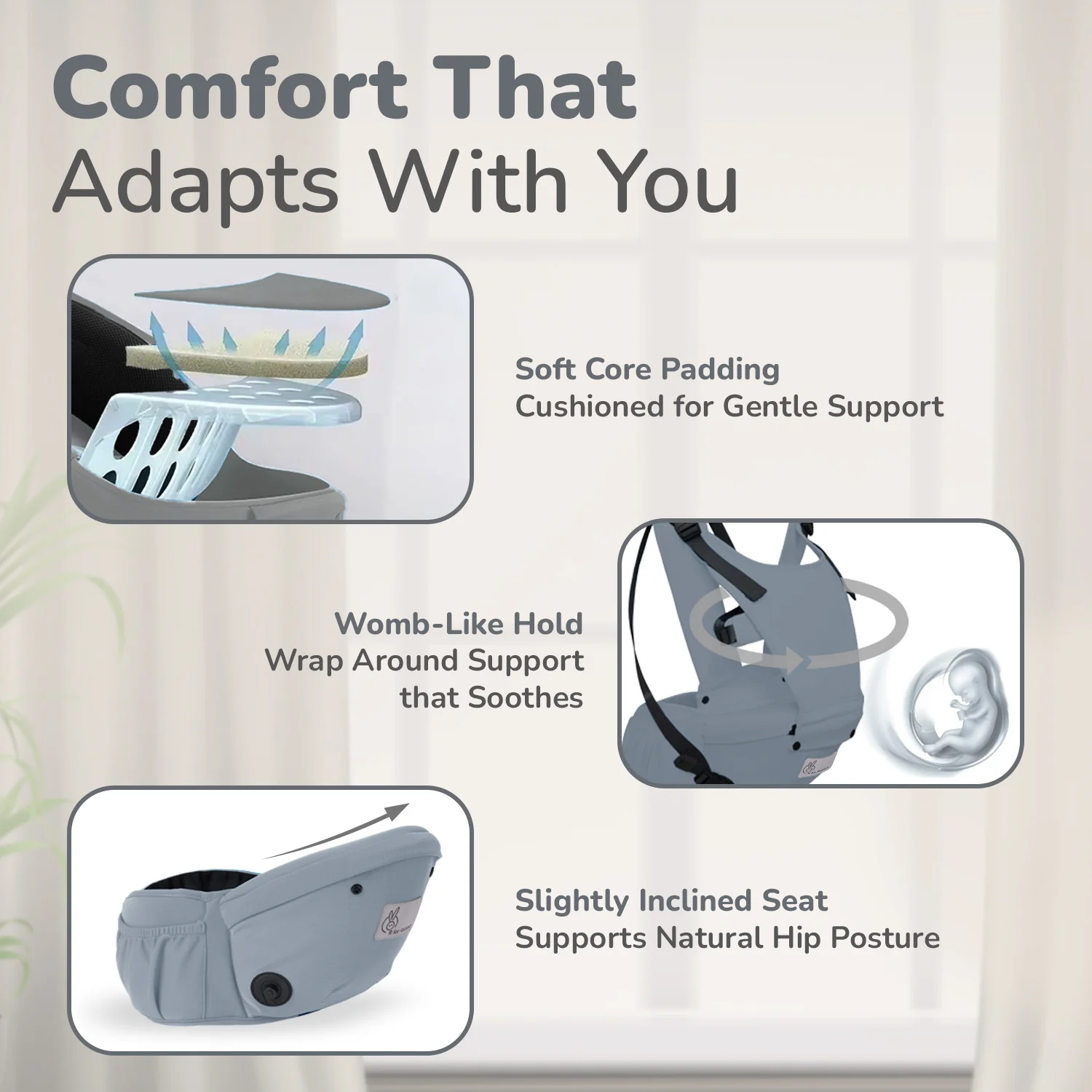 Upsy Daisy Cozy Ergonomic 5-in-1 Hip Sit Baby Carrier for All-Day Comfort - Image 27