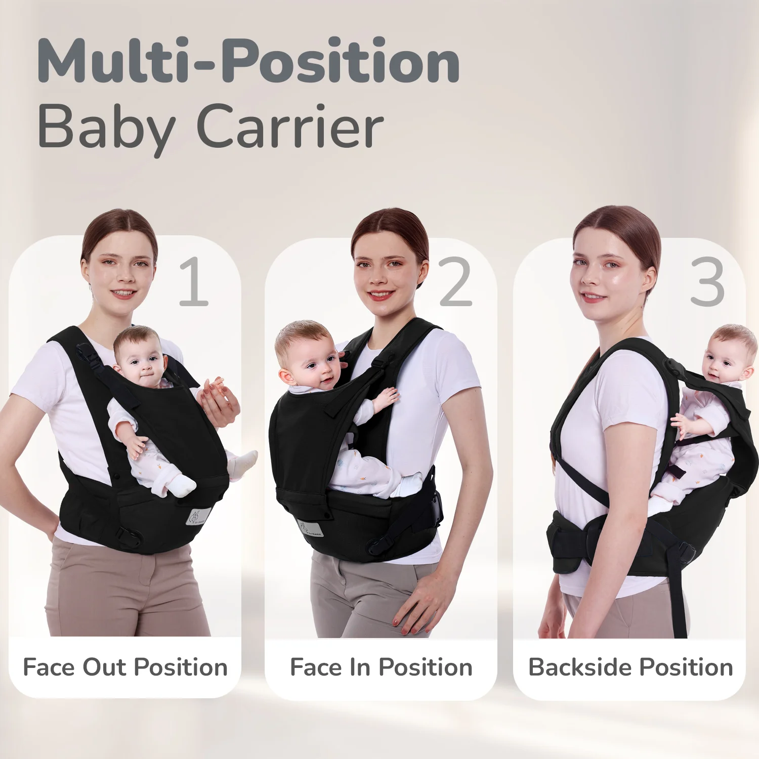 Upsy Daisy Cozy Ergonomic 5-in-1 Hip Sit Baby Carrier for All-Day Comfort - Image 9