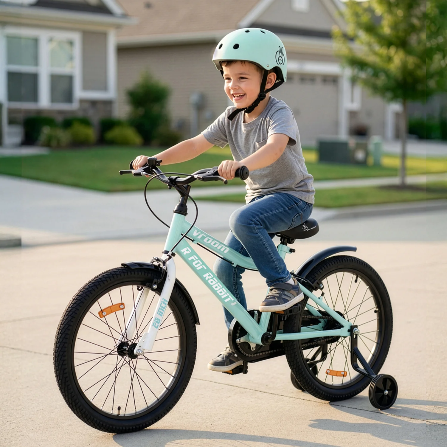 Vroom Bicycle For Kids 20 Inch With 90% Plug And Play For Ease Of Installation, Wide Training Wheels, Adjustable Seat, 7-10yrs, Upto 50kgs - Image 9